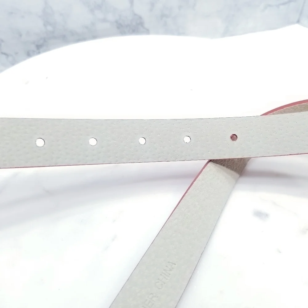 Coldwater Creek Leather Belt Red Womens Large 14-16‎ Slim Trouser